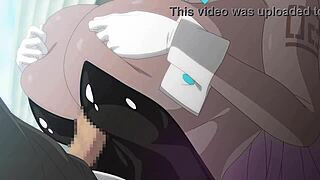 Karin from Totoro with big tits in Blue Archive parody