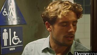 Abigail mac fucks her young employee in the bathroom