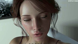 3D hentai game featuring a pervert and his busty stepmom