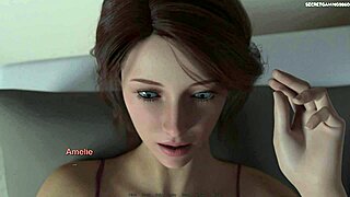 3D hentai game featuring a pervert and his busty stepmom
