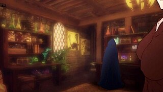 Hentai parody: girl from the train fucking the magician with fake tarot cards!