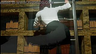 Lara croft masturbates wet pussy with shower head, caught in solo adventure