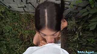 pretty italian babe bent over for steamy public banging