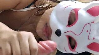 Busty Asian girlfriend gives POV blowjob ASMR, sucking your cock hard! 🔥