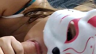 Busty Asian girlfriend gives POV blowjob ASMR, sucking your cock hard! 🔥