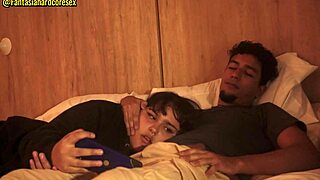 mi hermanastra swallows my cock after movie night, nearly caught by fantasiahardcoresex