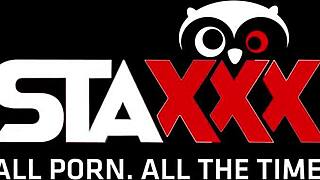 Blue eyed girl deep throats his cock until he cums!