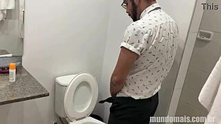 Hairy mature men piss and engage in bareback orgy group.