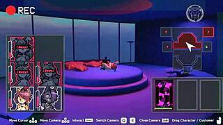 huge tits and fat asses in this hentai game blowjob scene