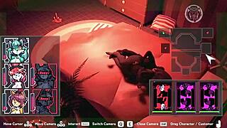 huge tits and fat asses in this hentai game blowjob scene