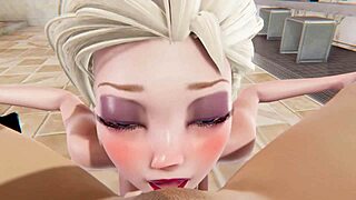 Just chilling with Frozen lesbian action, Elsa and Anna in 3D porn, so wild.