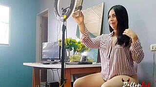 After the call, i fucked my favorite streamer until i came on her face