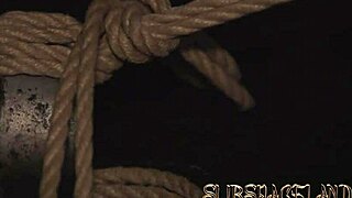 Pouring hot wax on teen tits, spanking her ass hard, making her submit