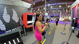 Morena couldn't resist halloween fucking in car.