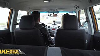 Fake driving instructor with big natural tits gets fucked pov