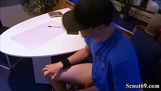 Horny MILF Boss Fucks Young Apprentice Hard at Work