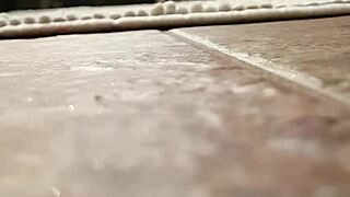 Is the horny wife caught giving her pussy a blast again? Yes, and it's hot!