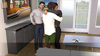 Cute teen in nursing outfit pleasures with boobs in 3d hentai