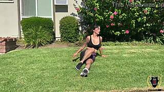 Inked ladyboy Ava Lee gets rimmed and fucked
