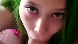 Latina Gives Homemade Blowjob in Web Chat