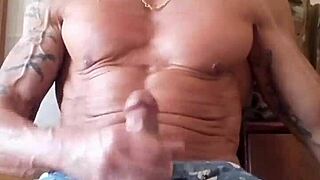 stroking my huge cock to cum 💦