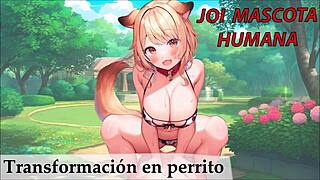 jerk off instructions in spanish for sexual slaves turning into puppy