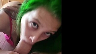 Latina Gives Homemade Blowjob in Web Chat