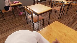 3d hentai school detention with oral blowjob and interracial assfucking sex