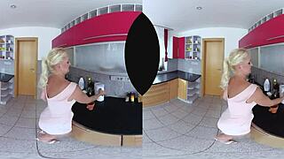 Italian blonde bent over for deep anal action, surprising twist!