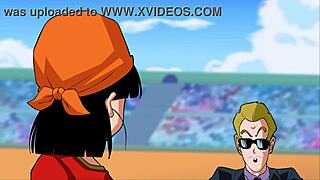Femdom dragon ball with footjob and blowjob for a big cock