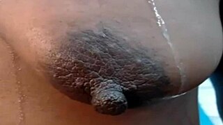 Ebony Babe with Saggy Tits and Long Big Nipples