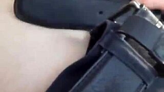 Gay couple’s amateur sex video featuring a deepthroat blowjob in a car