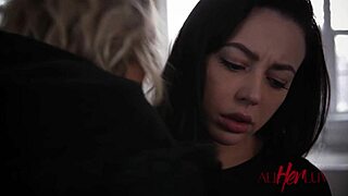 Allherluv com teaser: who rescued who during wet lesbian tribbing and fingering to orgasm?