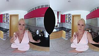 Italian blonde bent over for deep anal action, surprising twist!