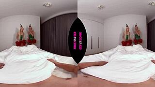 Two blonde elves in uniforms make your Christmas better with blowjobs and threesomes