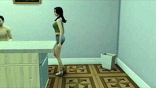 Stepmother’s stepson’s rough anal sex in cartoon porn video