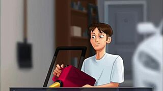 3D animated MILF step-mom gets a big cock massage with oil