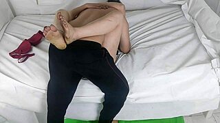 my stepdaughter's sweet body tempts with small tits and cum panties