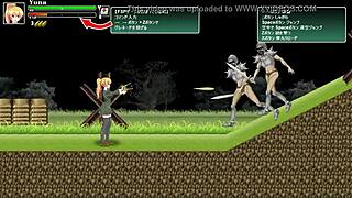 Wow, Cute Blonde Hentai Girl Bangs Soldiers in Battle Gameplay! 😍