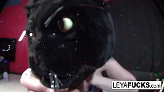 I give gag-filled POV blowjob to giant BBC with creampie