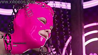 In this casual asian cartoon, the slave uses toys for bdsm fun.