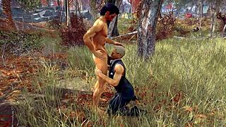 Stan and Jonathan Engage in Outdoor Blowjob in the Forest