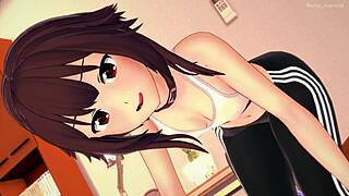 megumin gets hot in sport outfit for adult hentai 3d fuck