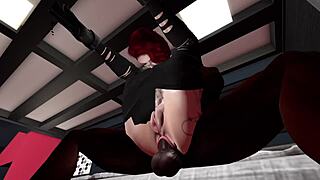 Black Man Fucks Redhead White Woman in Second Life 3D Scene. They Shower Together After Wild Sex.