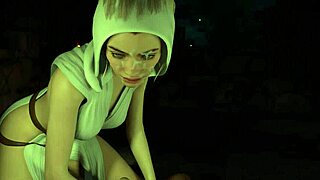 3D Hentai Princess Leia Organa Star Wars Handjob Joi Teaser With Bukkake Cumshot