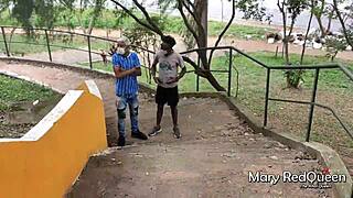 caught masturbating in public, forced to suck big cocks of brazilian studs