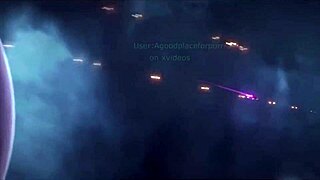 D.Va embarks on a space adventure. What secrets does this 3some mission hold with monster cocks?