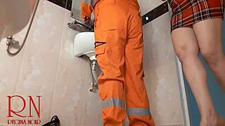 housewife skips panties to tease plumber in steamy encounter! 😏