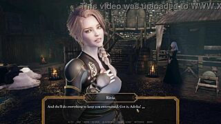 In the castle tower, the cute curvy girl with big tits gets a huge cumshot