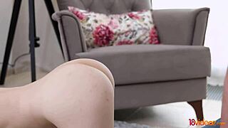 Petite teen Light Fairy makes her backdoor debut on 18videoz.